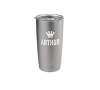 Arthur the King/Crown & Name Design for Men Called Arthur Stainless Steel Insulated Tumbler