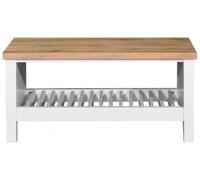 Arthur White Coffee Table with Shelf