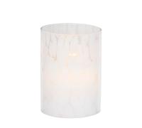 Arti Casa LED Candle Diameter 9 x 12 cm - Flickering Flame LED Candles - Battery Operated Candle - 6 Hour Timer Function - White
