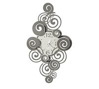 Arti e Mestieri 0OR3607C135 Wall Clock Dynamic Arabesque, Iron Material, Measures 40X70H cm, Color Mud Ivory