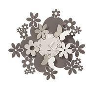 Arti e Mestieri Daisy Wall clock mud and ivory