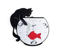 Arti e Mestieri Tommy and Fish Wall Clock black