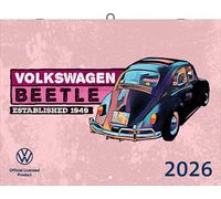Arti VW Brochure Calendar 2026 - in Format 28 x 21 cm, with Illustrative VW Classic, Beetle, Bulli, Perfect as Wall Decoration for Car Fans