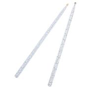 Artibetter 1 Pair 5a Wooden Drumsticks with Crackle Pattern, Lightweight Non-slip Grip Drumsticks for Acoustic and Jazz Drums, Oval Wood Tip, Thickened Tapered Design, for Practice