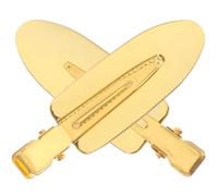 ARTIBETTER 1 Pair Golden Alloy Hairdressing Clips for Fine Hair, Multi-purpose Traceless Bang Clips Firmly Hold Hair for Home and Family Use