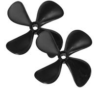 Artibetter 1 Pair Rc Boat Propellers PC Material Black Reliable Propulsion Four-blade Design 4mm Bore Diameter Suitable for Model and Trawler Boats