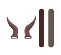 Artibetter 1 Pair Silicone Devil Horns Headphone Attachment for Gaming Headset, Easy to Install and Remove, Brown Horns Decoration with Realistic Appearance, Headset Ornaments for Gaming