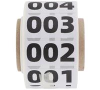 Artibetter 1 Roll Number Stickers Labels with 1000 Small Round Black Inventory Decals for Appliances and Goods, Heat Sensitive Adhesive for Warehouse Organization and Storage