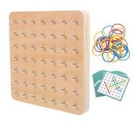 ARTIBETTER 1 Set Educational Geoboard with Activity Cards and Band Shapes Mathematical Learning for Creativity Fine Motor Skills and Imagination Development