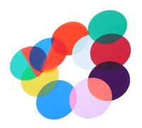 ARTIBETTER 10 Pcs Self-stick Color Correction Gel Light Filter Sheets PVC Colored Overlays for Soft Even Light Diffusion in LED Ambient Lighting Halloween Outdoor Landscape