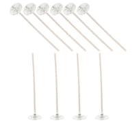 Artibetter 10 Pcs Wicks for Candle Making Cotton Paraffin with Metal Base Easy to Use Burns Smoothly Pillar Candle Wick for DIY