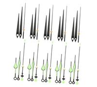 Artibetter 10 Sets Glow in The Dark Wall Clock Hands Replacement Kit Metal Long Clock Hands Black and Fluorescent Accessories for Home and Office