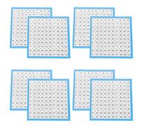 ARTIBETTER 10 Sheets Laminated Hundreds Number Charts for Double-sided Math Tables for Counting and Writing Practice Kindergarten Learning Tool for Classroom and Homeschool Use
