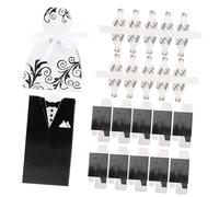 ARTIBETTER 100Pcs Elegant Tuxedo and Dress Candy Boxes for Weddings Wedding Favor Containers for Bride and Groom for Bridal Showers and Special Celebrations