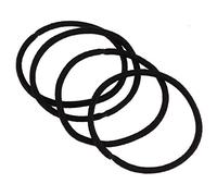 Artibetter 100pcs High Elastic Black Rubber Hair Ties Stretch Hair Rings Simple Design for Household and Everyday Wear