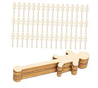 ARTIBETTER 100pcs People Shaped Wood Craft Sticks for Rounded Edges DIY Painting Drawing Art Supplies for Classroom Family Projects and Fine Motor Skill Development