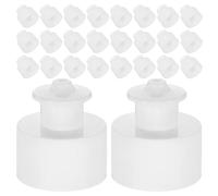 ARTIBETTER 100pcs Plastic Bottle Replacement Caps for Cosmetic Containers, Lightweight and Portable White Plastic Bottle Lids, for Daily Use and On-the-go Makeup Application
