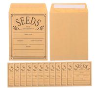Artibetter 100pcs Reusable Kraft Seed Saving Envelopes Lightweight Paper Seedling Packets for Gardening Blank Self Sealing Storage Envelopes for Flower and Vegetable Seeds