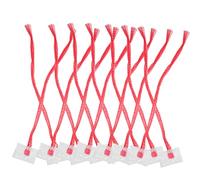 Artibetter 100Pcs Reusable Mesh Net Bags for Fruits and Vegetables Breathable Potato and Onion Storage Washable Foldable Vegetable Carrier Bags with White Labels Red Packaging Sacks
