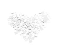 Artibetter 100pcs Self Adhesive Mirror Wall Tiles Square Polished Glossy Mosaic for Living Bedroom Office DIY Craft Projects Silver Decorative