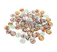 ARTIBETTER 100pcs Skull Flatback Dome Cabochons Jewelry Making Supplies Glass Material Colorful Round Dome Pattern Creative Practical Design for DIY Jewelry Crafts Halloween