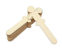 Artibetter 100pcs Unfinished Wood Cutouts in Different Shapes for DIY Crafts, Safe and Not Easy to Break Wooden Slices for Creative Painting and Home Decoration