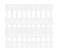 Artibetter 100pcs White Writable Self-Adhesive Cable Labels with Hook and Loop Design for Office Wire Management, Reusable Paper and Nylon Identification Tags to Help Identify Cables