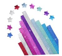 ARTIBETTER 1040pcs Glitter Origami Paper Strips Quantity DIY Star Paper for Crafts Educational Geometry Teaching Supplies with Blue and Purple Gradient Colors