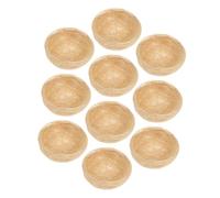Artibetter 10pcs Bird Nest Craft Bird Nest Prop Party Ornament Rustic Authentic Unique Hemp Material Khaki Colour Gardening Props Easter Supplies for Wedding Decoration