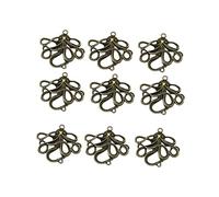 Artibetter 10pcs Bronze Alloy Octopus Pendants Charms DIY Jewelry Making for Necklace Bracelet Unique Dual Connector Accessories for Crafting