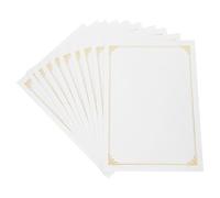 Artibetter 10pcs Certificate Paper with Golden Foil Border A4 Size Multi-Functional Smooth Writing Paper for Award Ceremony and Employee Recognition Simple Elegant Style