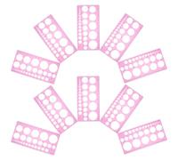 Artibetter 10pcs Circle Drawing Template Plastic Ruler with Accurate Measuring and Lightweight Design Concentric Circle Templates for On-the-go Drawing and Art Supply Bag for Artists