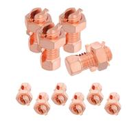 Artibetter 10pcs Copper Split Bolt Connector Wire Clamp Connector with Easy Installation and Wear-Resistant Features for Electrical Cable Bonding and Grounding Applications