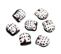 ARTIBETTER 10pcs DIY Ceramic Owl Beads Black Cartoon Animal Loose Beads for Jewelry Making Craft Accessories with Smooth Surface for Bracelets Necklaces