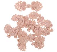 Artibetter 10pcs Elegant Chinese Cheongsam Buttons for Garment DIY, Nylon Decorative Oriental Fasteners, Replace Old Or Broken Buttons, Pink, Classical and Delicate Style