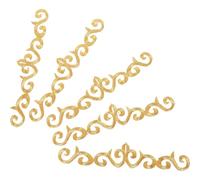 Artibetter 10pcs Golden Embroidered Sew on Patches for Clothes and Backpacks, Elegant Cloth Fabric Patches Reinforcing and Embellishing Features, for Jacket and Jean Repair
