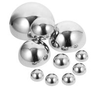 Artibetter 10Pcs Half Gazing Balls Stainless Steel Garden Metal Half Ball Reflective Semispheres Weather Resistant Outdoor Decorations for Patio with Chic Design Stylish Look