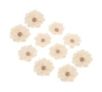 ARTIBETTER 10pcs Handmade Burlap Flowers Rustic Floral Decoration for Wedding Party DIY Crafts Seasonal Embellishments for Home Clothing Accessories