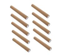 Artibetter 10pcs Kraft Paperboard Mailing Tubes with Caps Round Poster Storage Tubes for Art Documents and Fishing Rods