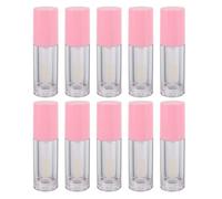 Artibetter 10pcs Lip Balm Tubes Bottles with Brush Lightweight Abs 6ml Capacity Portable for DIY Lip Gloss and Traveling
