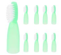 Artibetter 10pcs Mini Toothbrushes with Short Handle Soft Finger Guard Portable Oral Care Tools for Prison Use Dental Cleaning and Personal Hygiene