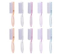 Artibetter 10pcs Nail Cleaning Brushes with Handle Grip Fingernail Scrub Set Made of Plastic and Nylon Gentle on Skin Multi-purpose Cleaning for Washing Hands