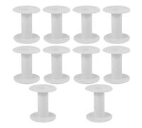 Artibetter 10pcs Plastic Empty Thread Spools Bobbins Small Wire Reel White Sewing Accessories for Embroidery, DIY Crafts and Yarn Storage