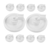 Artibetter 10pcs Plastic Replacement Wheel for Dishwasher of Rack Wheels Mounting Brackets Low Profile Appliance Parts