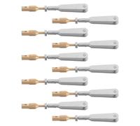 Artibetter 10pcs Rc Airplane Pull Rod Connector with U Shaped Clip and Self Locking Clevis Copper Metal Fixed Wing Control Rod Connector Resistant to Wear Universal Compatibility Projects