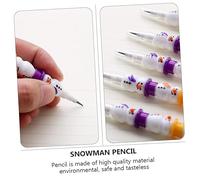 Artibetter 10Pcs Removable Snowman Pencils for Students Bright Shell Writing Pens Smooth Writing School Supplies Party Gifts
