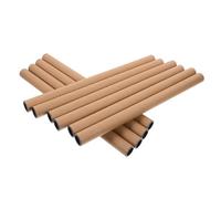 Artibetter 10pcs Reusable Mailing Tube in Khaki Paper Material, 1.5 Inch X 12 Inch Cardboard Tubes for Packaging Posters, Artworks and Documents Protection for Shipping and Storage
