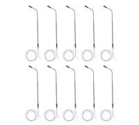 ARTIBETTER 10PCS Scale LED Lamp Post Model Street Light for Railway Layout Sand Table Simulation with White Light Stainless Steel Lamps