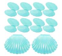 Artibetter 10pcs Shell Shaped Candy Box Pearlescent Pp Portable Moistureproof Small Seashell Container for Weddings and Occasions