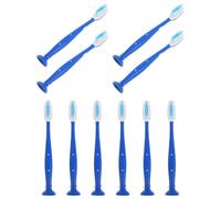 Artibetter 10pcs Short Handle Soft Bristle Safety Toothbrush Set with Thumbprint Handle for Institutional Use in Prisons Detention Centers and Mental Health Facilities